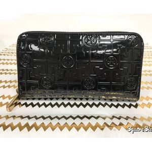 Tory Burch Embossed Lux Patent Leather Wallet